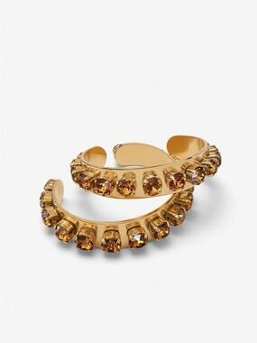 Gold-Tone Crystal Cuff Earrings - Women Jewelry